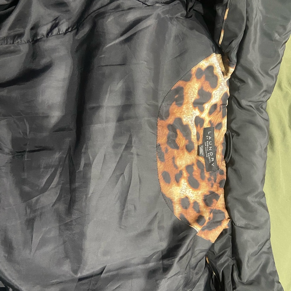 Laundry By Shelli Segal Black Puffer Coat with Faux Fur - Picture 9 of 9